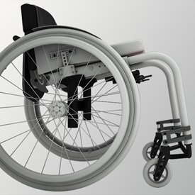 3D Illustration des K�schall advance Rollstuhl