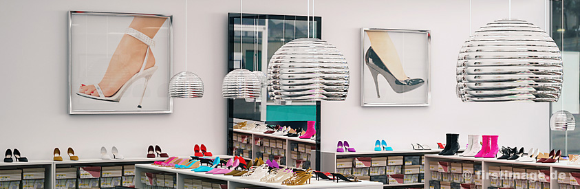 3D Anischt eines Shoe Stores
